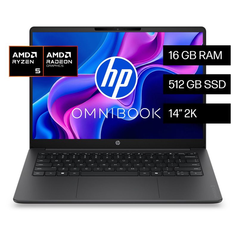 Notebook Hp Omnibook 3 14-Hy0054La Amd Ryzen 5 16Gb Ram 512Gb ... a $969.990