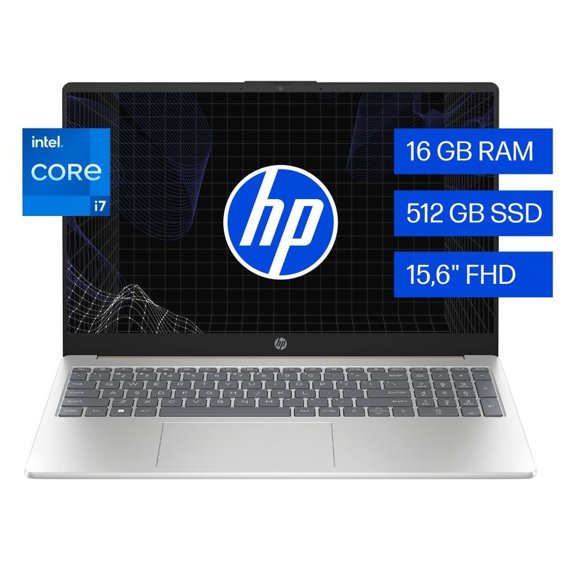 Notebook HP 15-fd0274la Intel Core i7 16GB RAM 512GB SSD 15.6" FHD Windows 11 Home