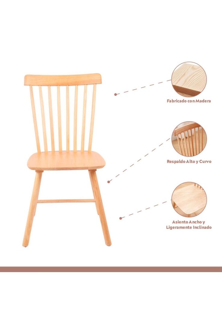 Silla Windsor Madera - Natural-2
