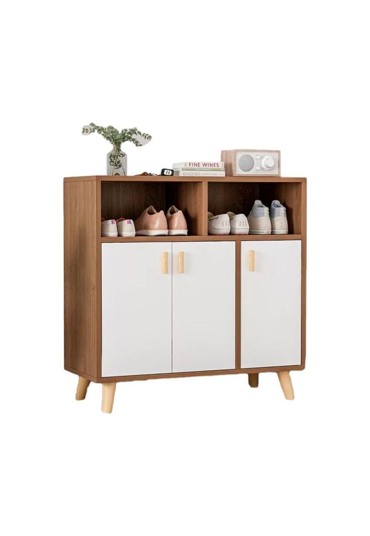 Cómoda Zapatero blanca madera MDF-0