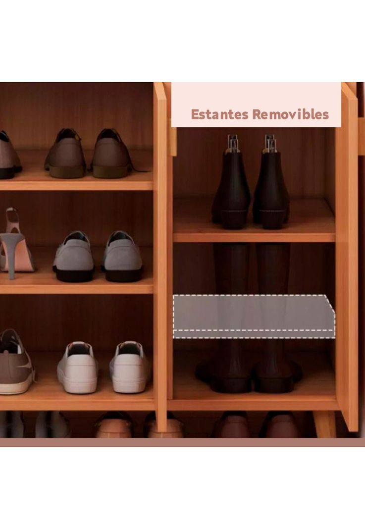 Cómoda Zapatero blanca madera MDF-4