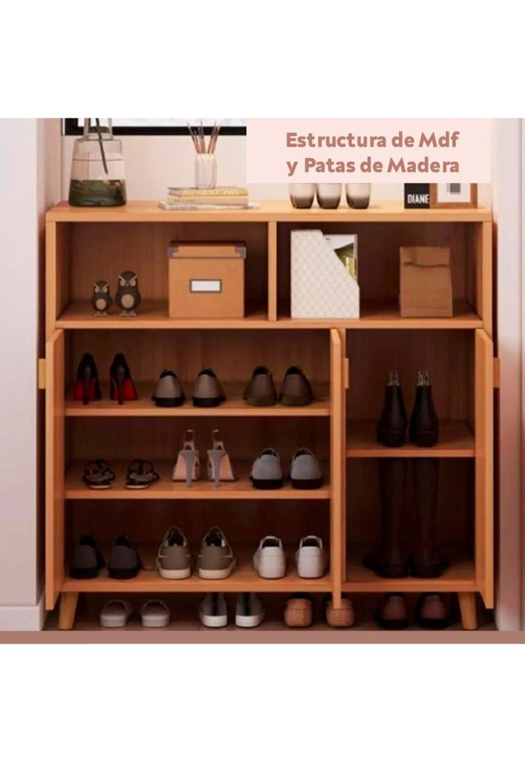 Cómoda Zapatero blanca madera MDF-6