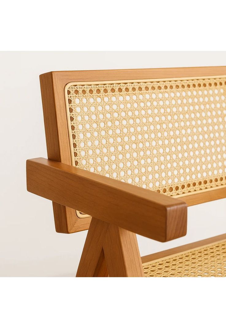 Silla Sitial Butaca Chandigarh Madera Rattan Natural-5