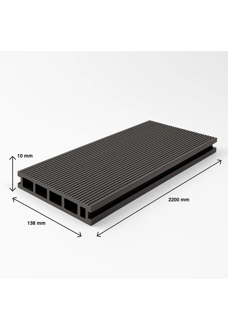 Pack de 5 muros separadores divisores WPC madera clara-3