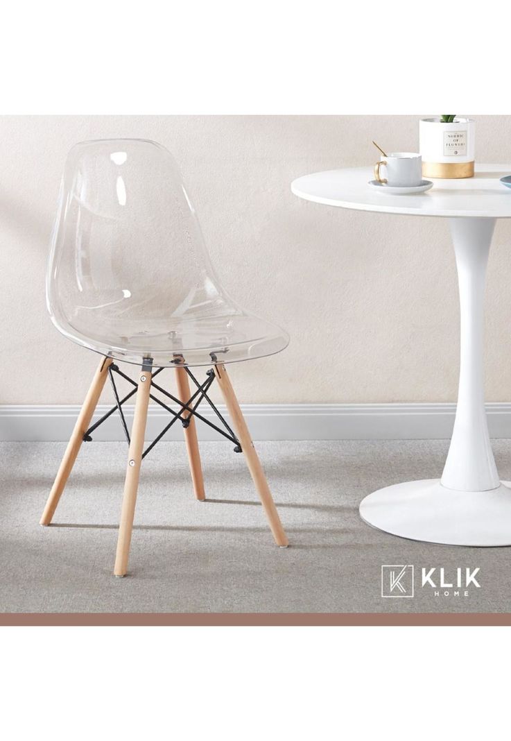Silla Eames Acrílico Ultraresistente Transparente-1
