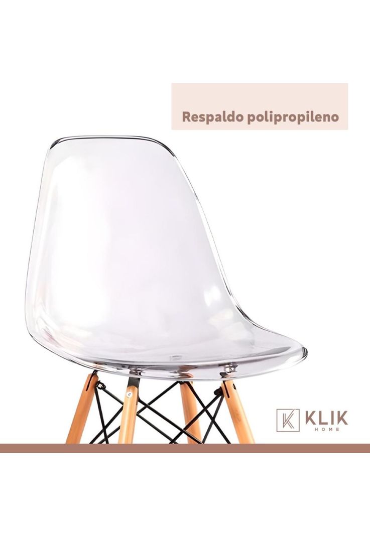 Silla Eames Acrílico Ultraresistente Transparente-5