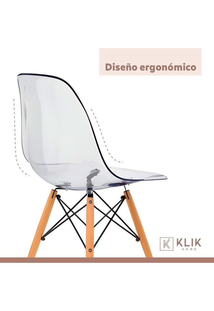 Silla Eames Acrílico Ultraresistente Transparente-6