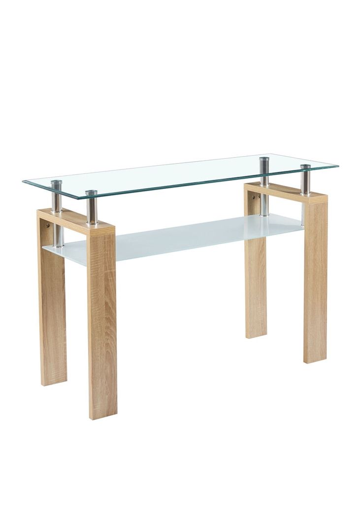 Mesa de arrimo Rectangular de vidrio-0