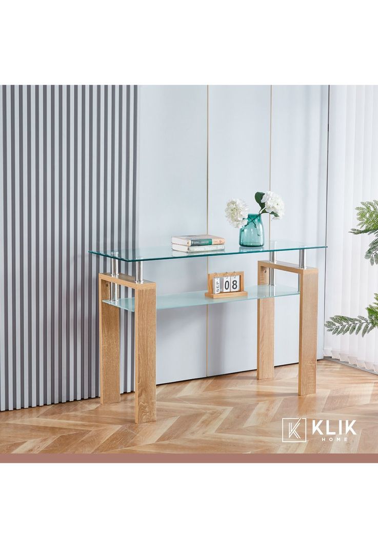 Mesa de arrimo Rectangular de vidrio-1