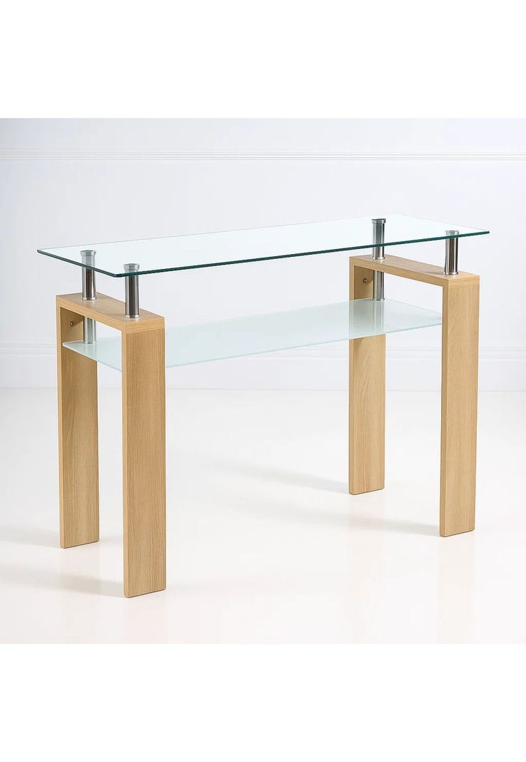 Mesa de arrimo Rectangular de vidrio