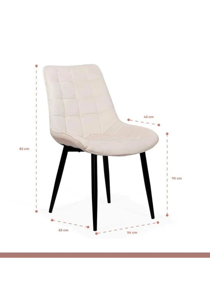 Mesa de comedor redonda de vidrio Cross 120cm + 5 Silla Macron Terciopelo - Beige-4