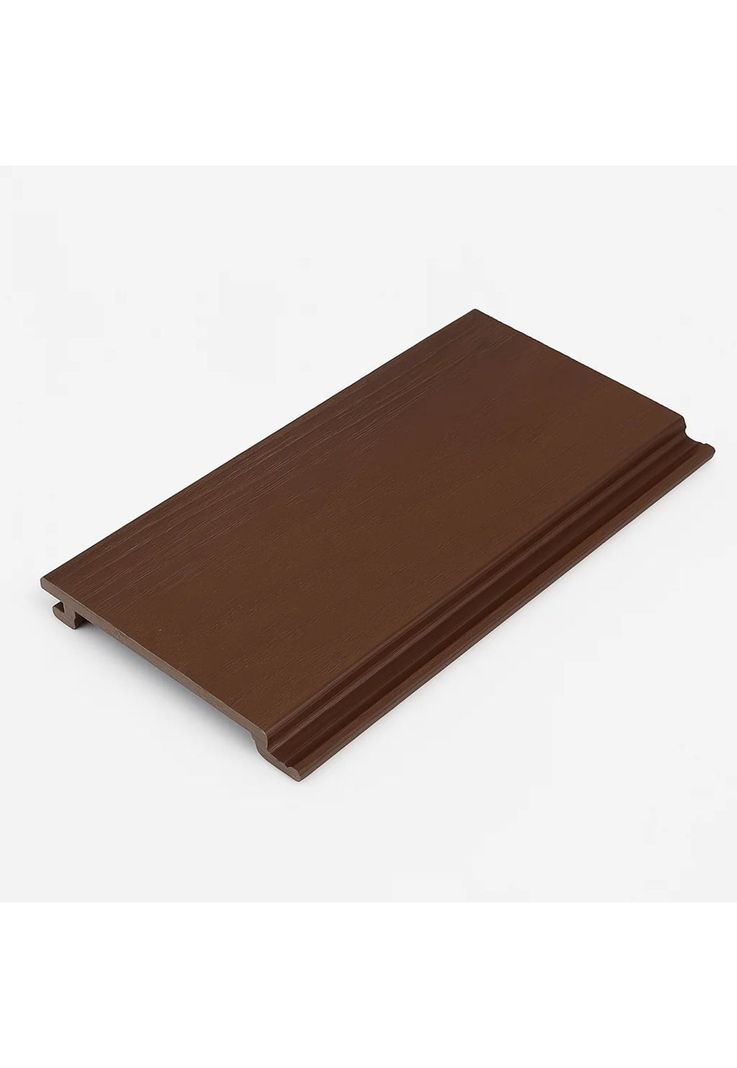 Pack de 5 Revestimientos Siding Plano WPC exterior Color Madera Oscura-0