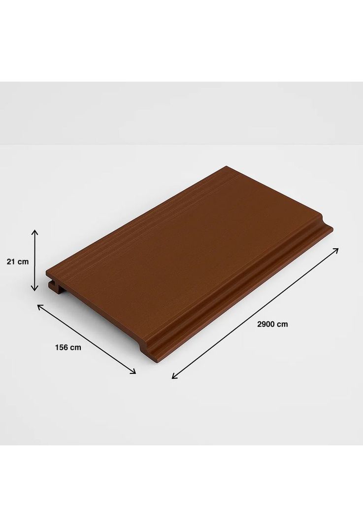 Pack de 5 Revestimientos Siding Plano WPC exterior Color Madera Oscura-3
