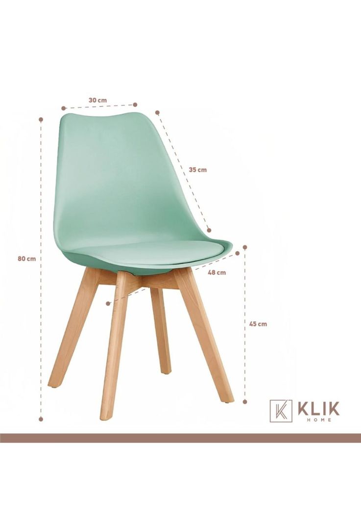 Silla Tulip Acolchada - Menta-3