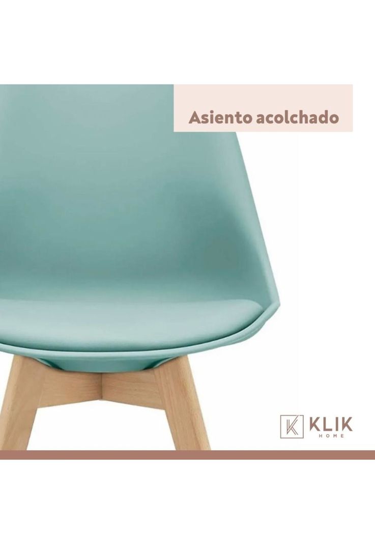 Silla Tulip Acolchada - Menta-4