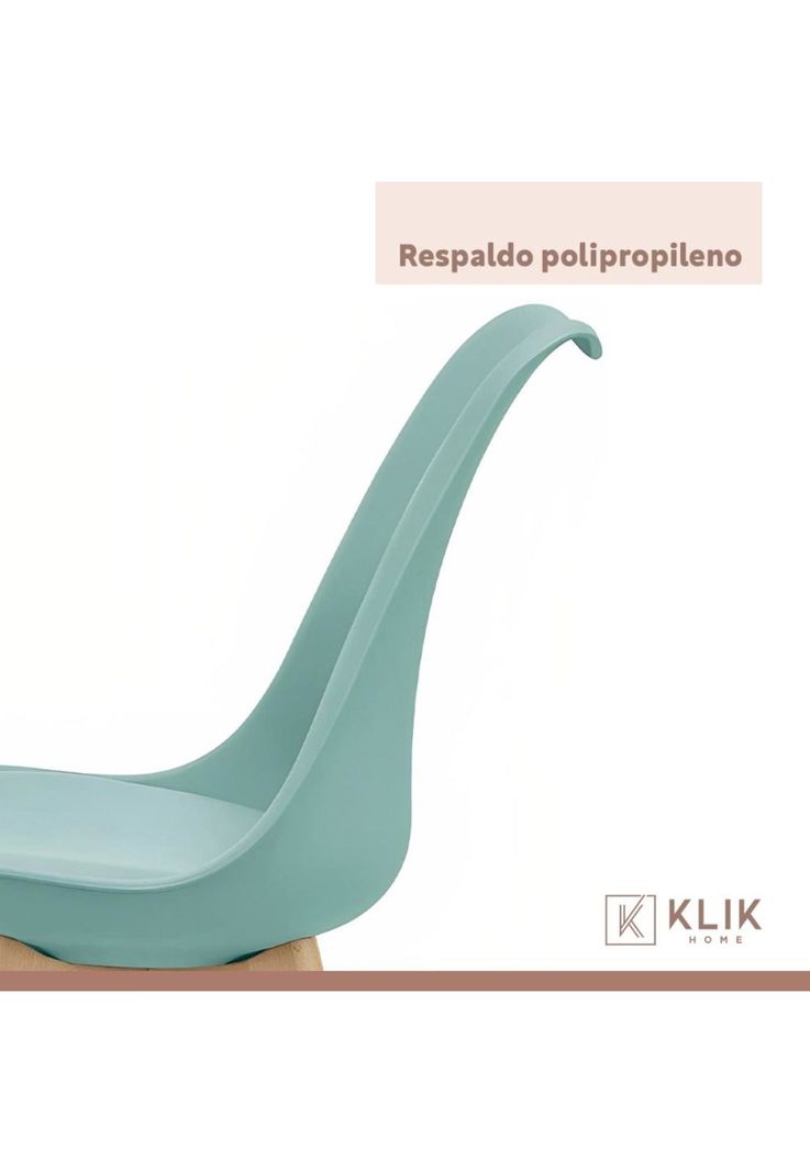 Silla Tulip Acolchada - Menta-5