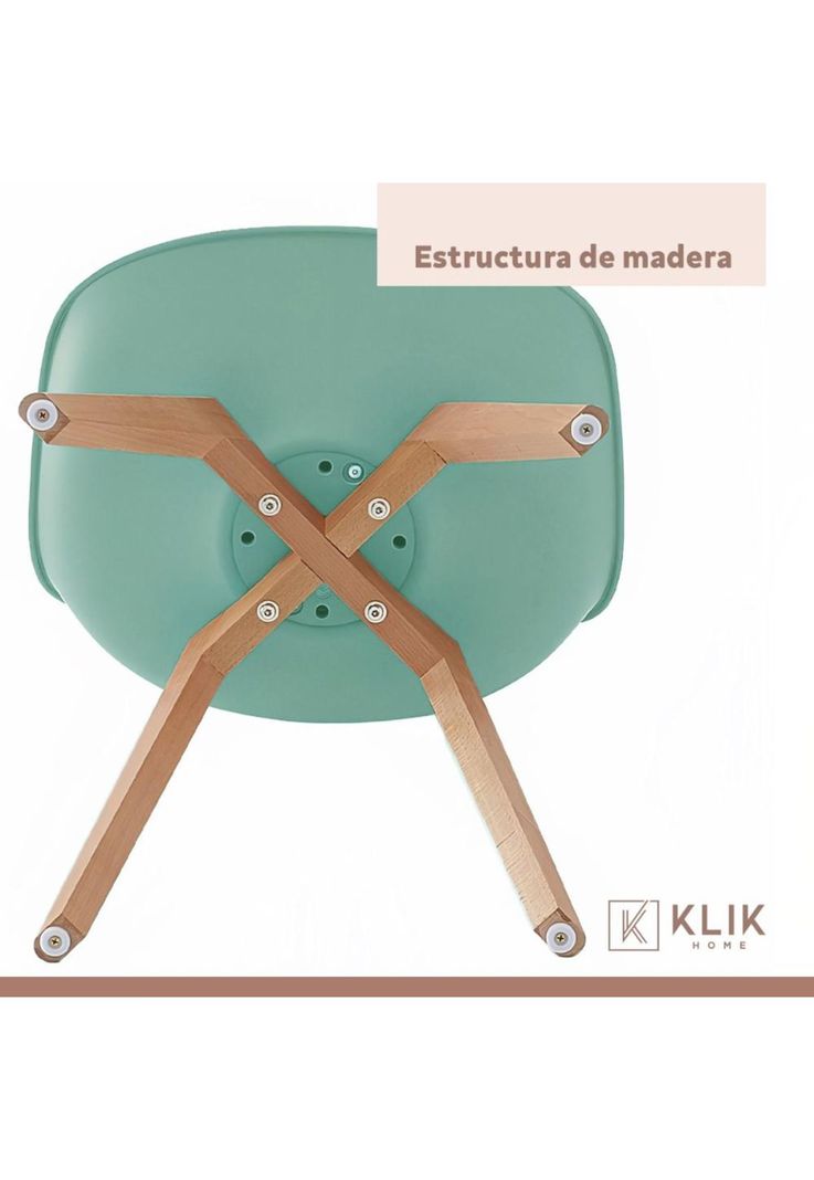 Silla Tulip Acolchada - Menta-6