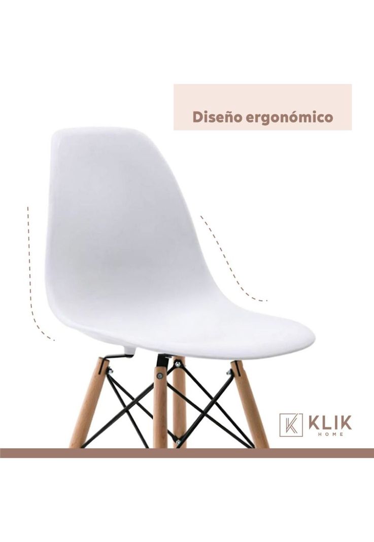 Pack de 4 Sillas Eames Blancas-4