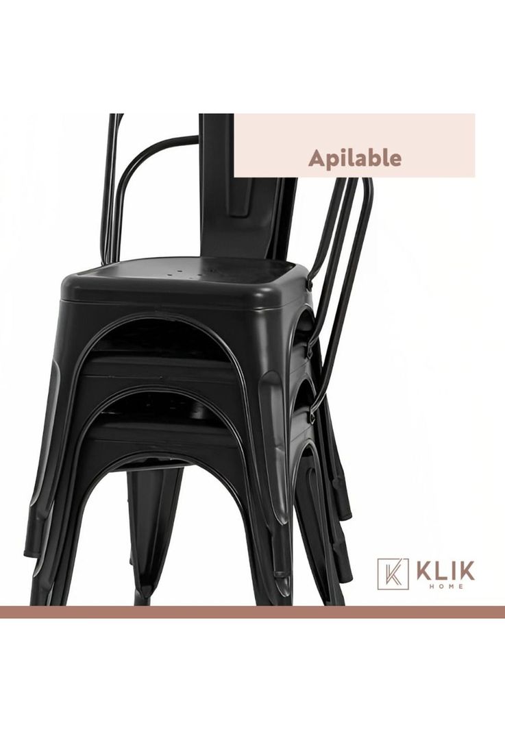 Pack de 4 Sillas Tolix Negras-5