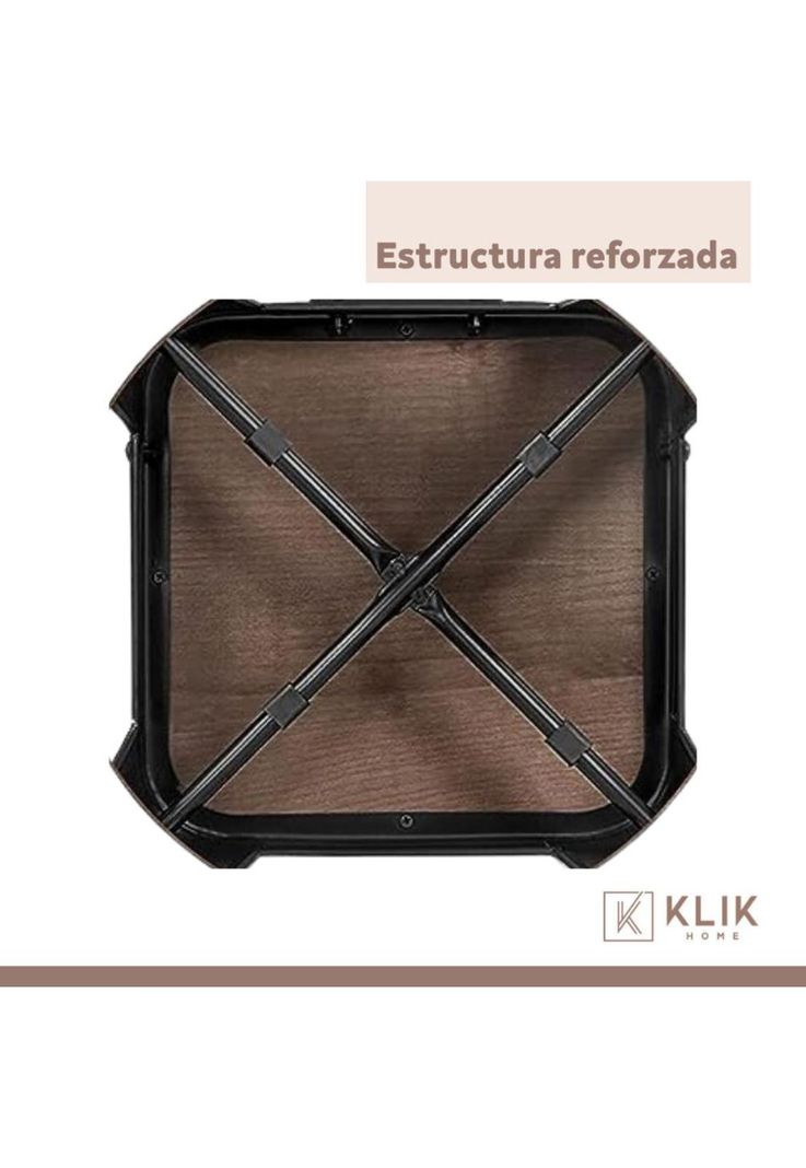 Pack de 4 Taburetes Tolix Con Asiento De Madera Oscura Walnut - Negros-6