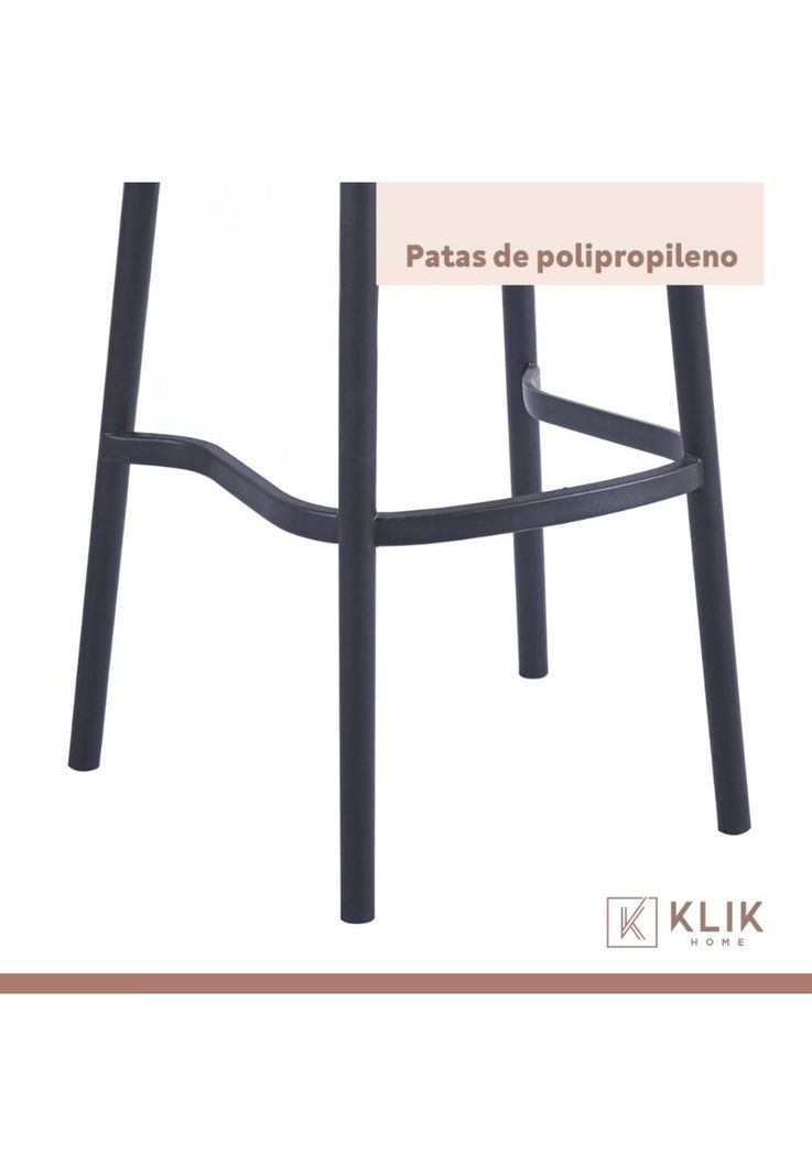 Taburete Crossback Danubio Piso de Bar o Terraza Exterior - Negro-7