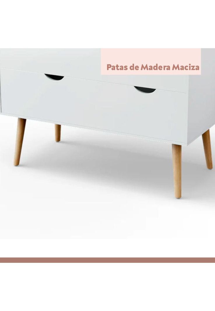 Cómoda 6 cajones blanca madera MDF-6