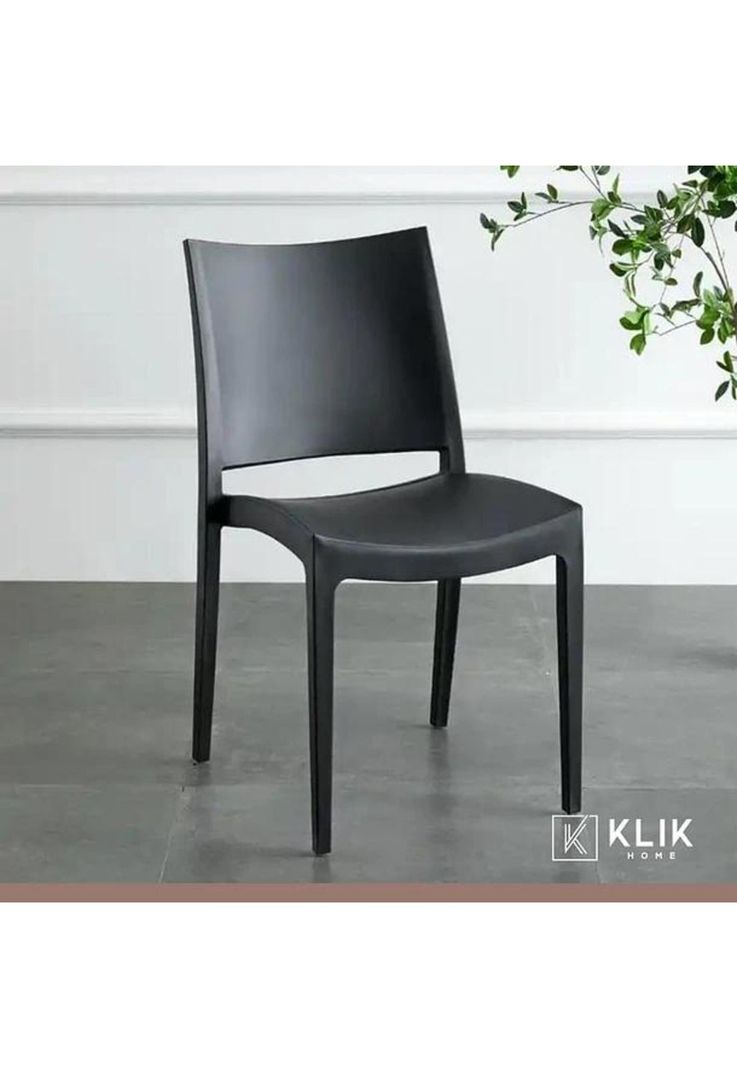 Comedor Mesa Eames de vidrio 100cm + 4 Sillas de terraza exterior - Negras-7