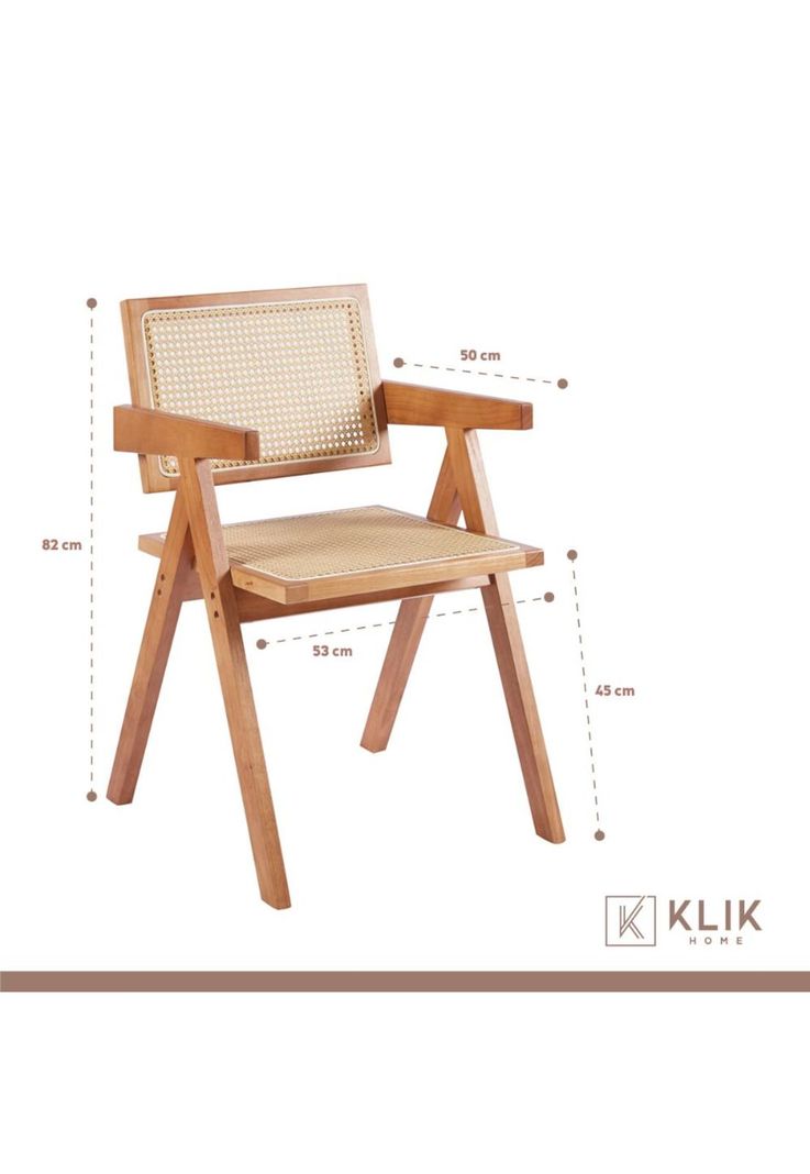 Pack de 4 sillas Chandigarh de madera - Natural-3