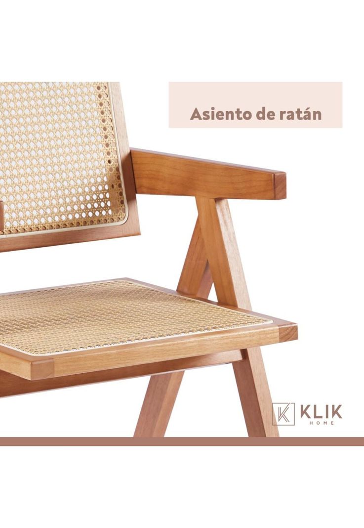 Pack de 4 sillas Chandigarh de madera - Natural-4