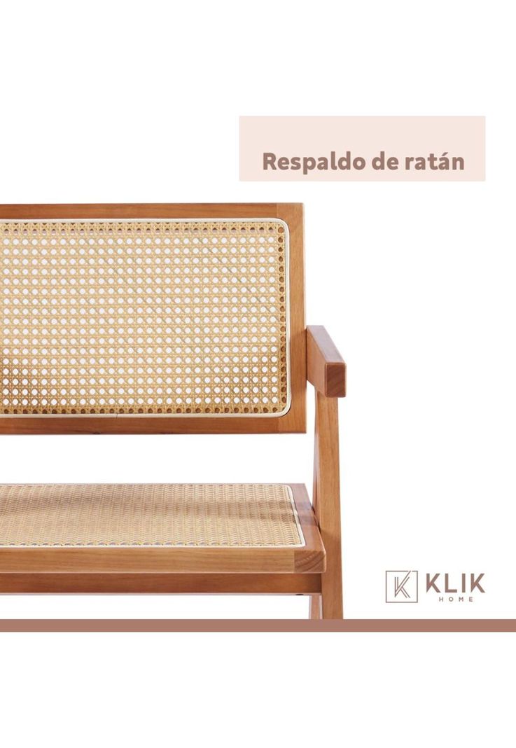 Pack de 4 sillas Chandigarh de madera - Natural-6