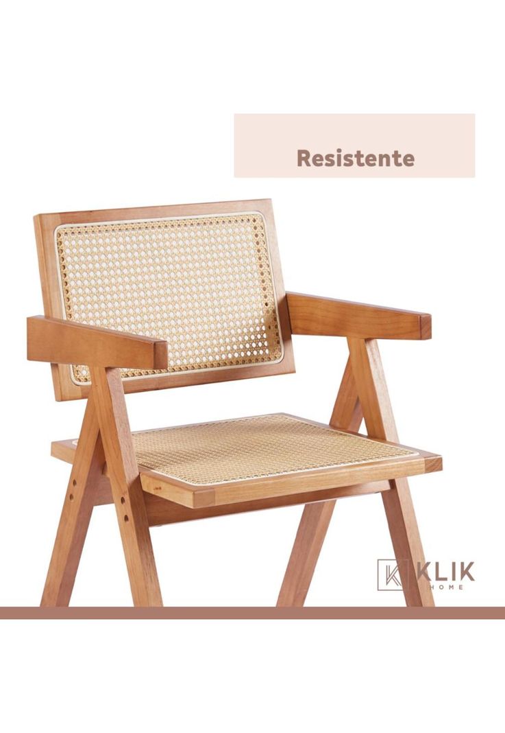 Pack de 4 sillas Chandigarh de madera - Natural-7