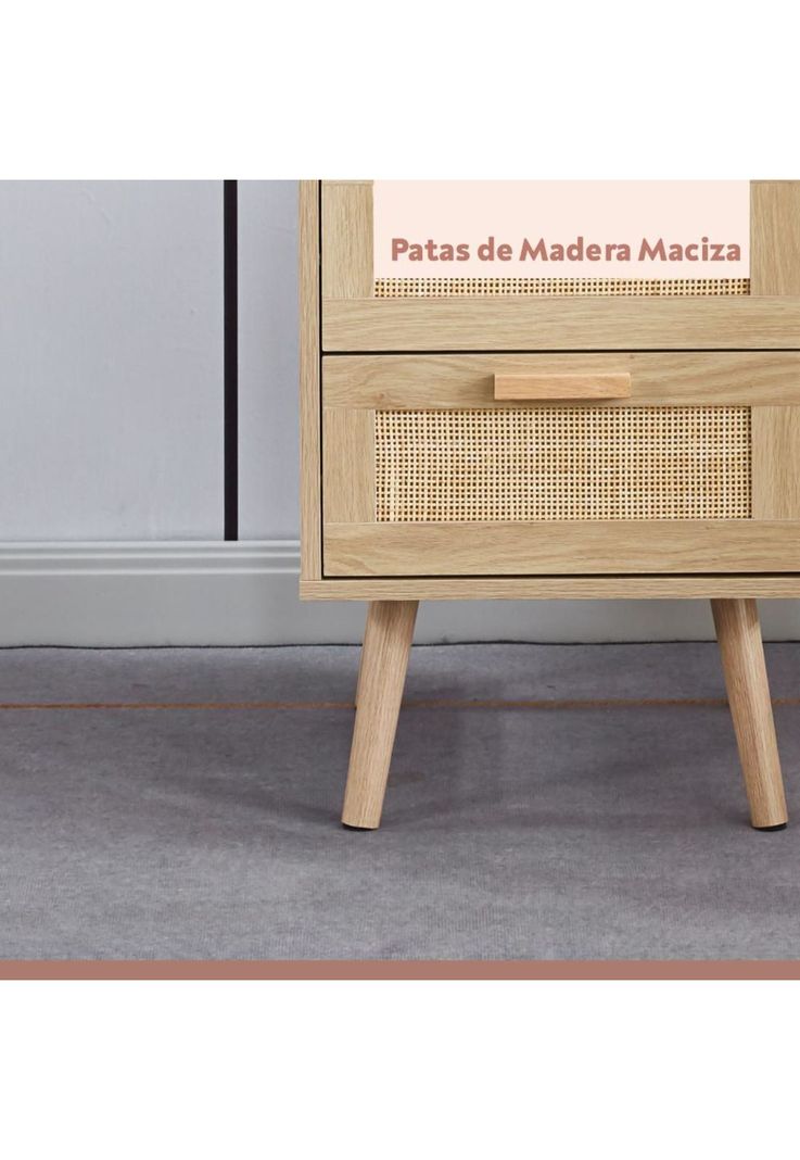Velador Eames Mesh Doble - Madera Clara-5