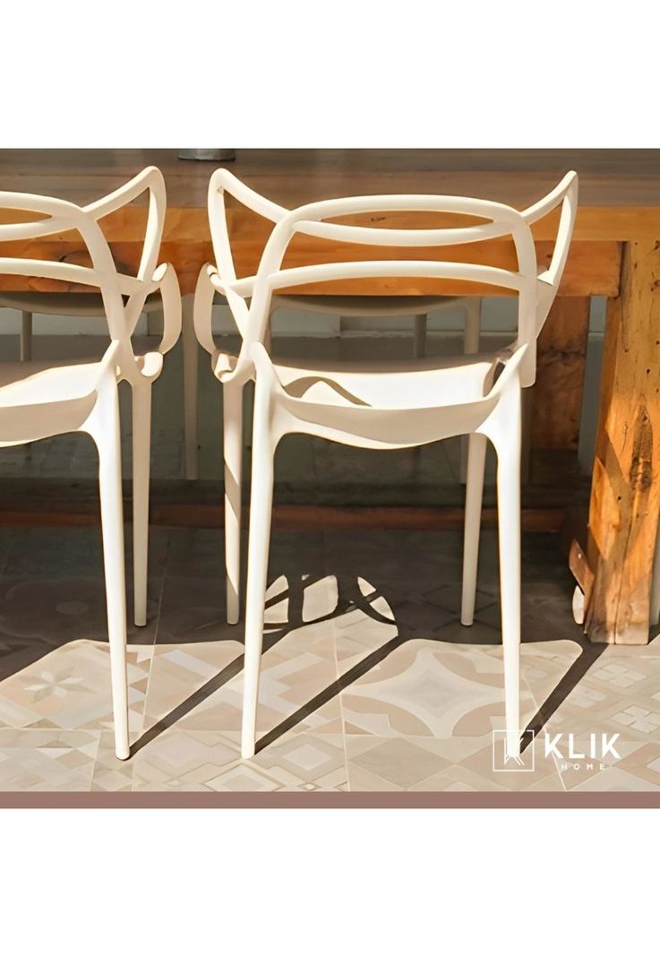 Pack de 4 sillas de terraza o comedor Master - Beige-1