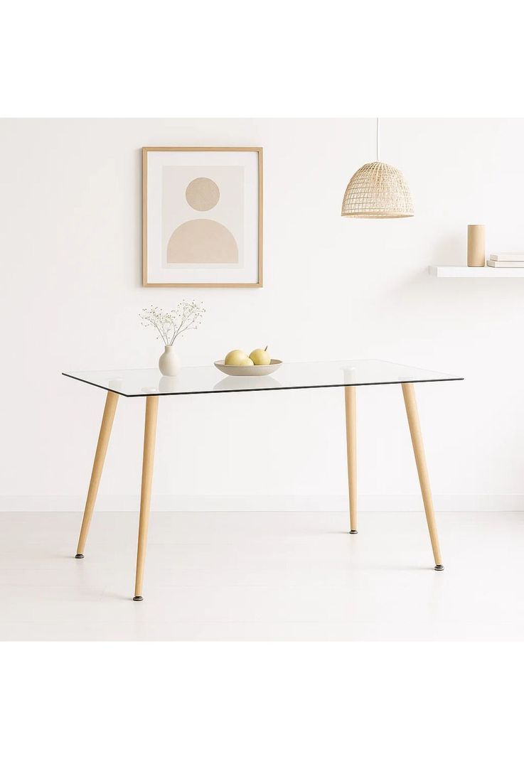 Mesa de Comedor Vidrio Rectangular 120x80-1