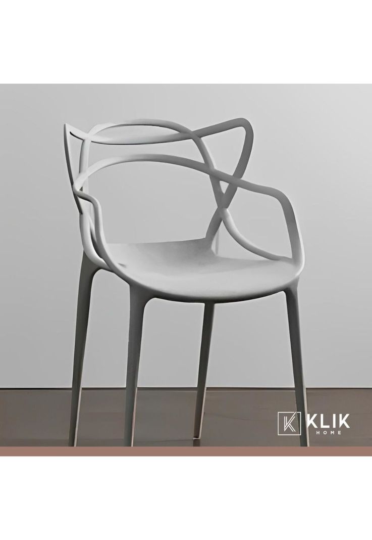 Pack de 4 sillas de terraza o comedor Master - Gris-7