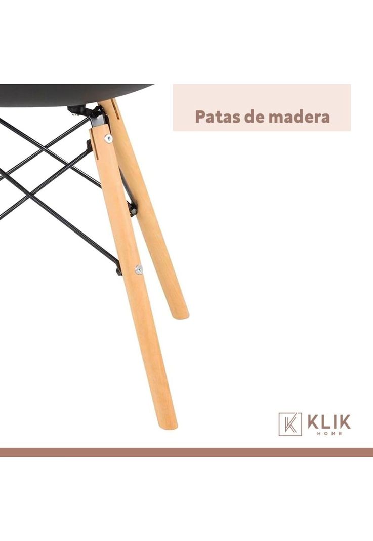 Pack de 4 Sillas Eames Negra-5