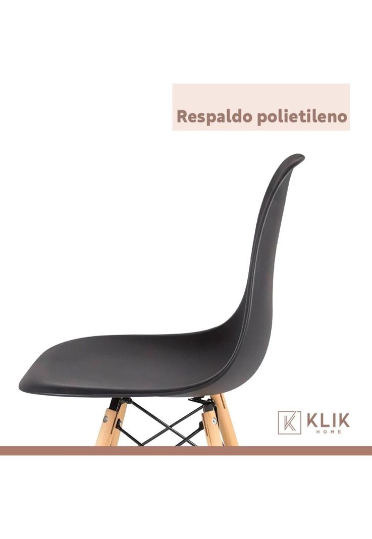 Pack de 4 Sillas Eames Negra-6
