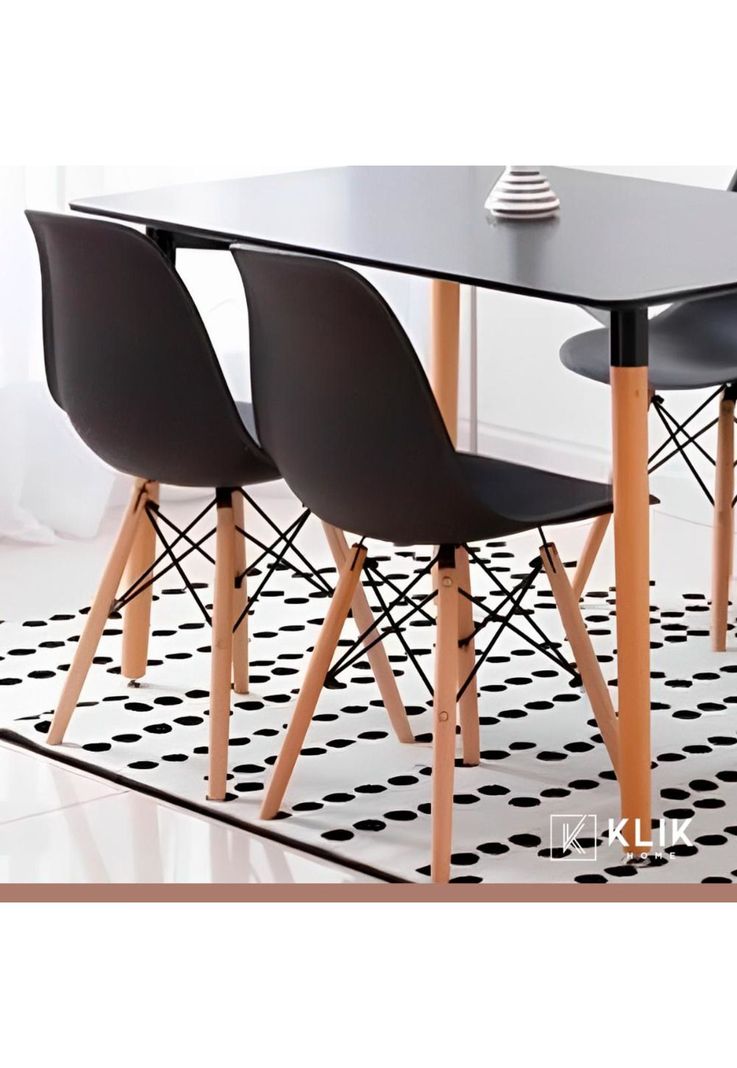 Pack de 4 Sillas Eames Negra-7