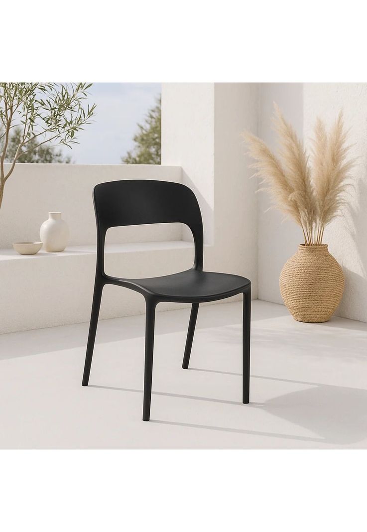 Silla de Comedor o Terraza Alto Tráfico Kentucky - Negra-1