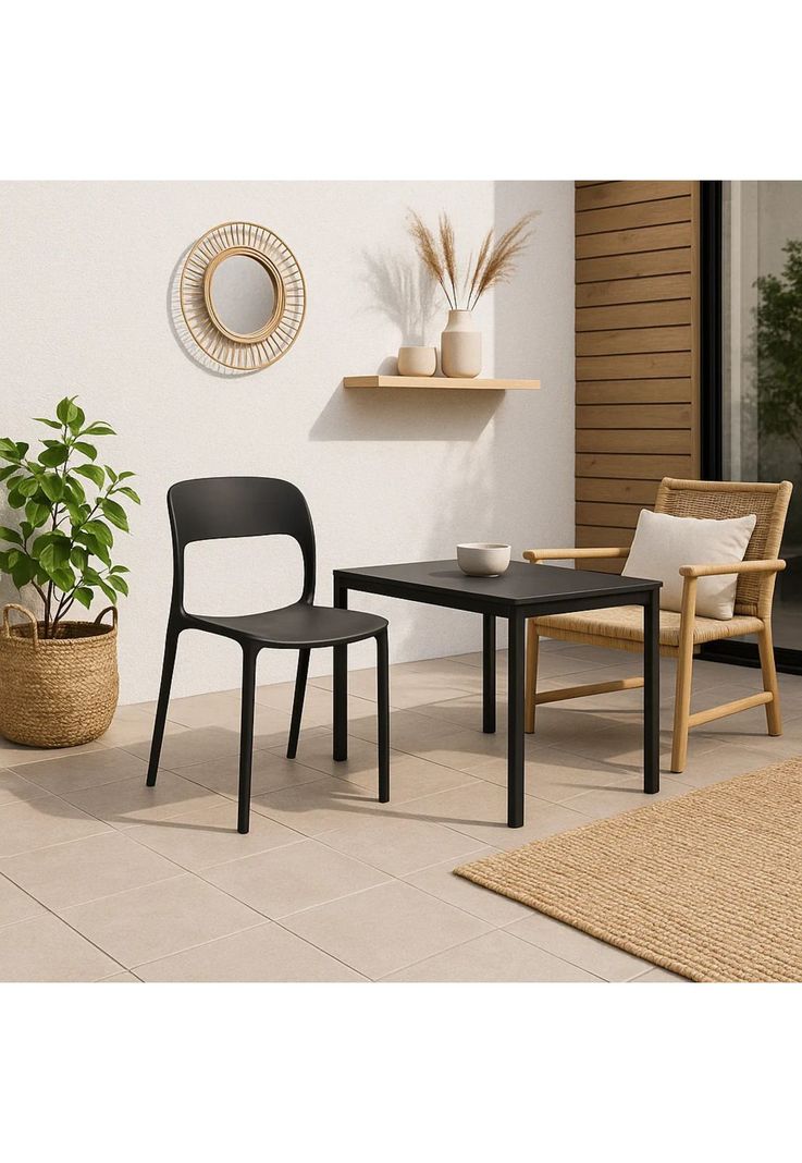 Silla de Comedor o Terraza Alto Tráfico Kentucky - Negra-2