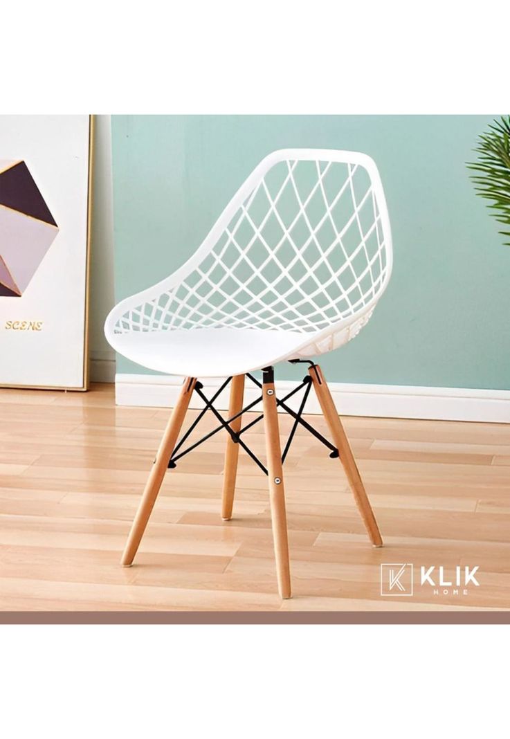 Silla Eames Enrejado Mesh - Blanca-1