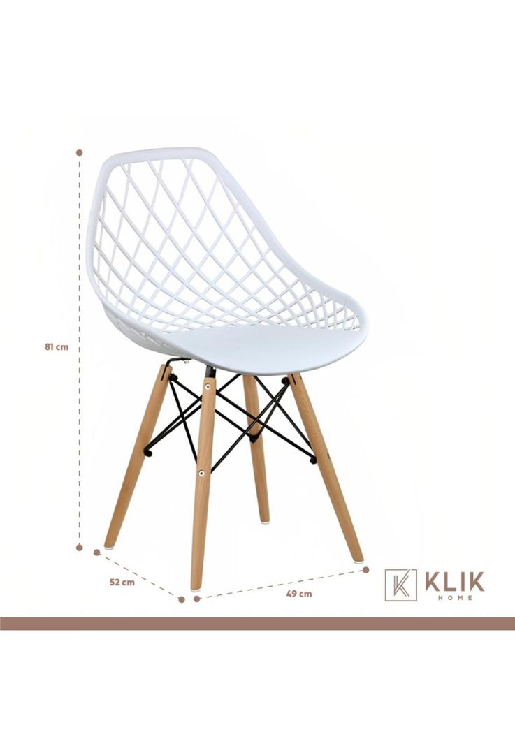 Silla Eames Enrejado Mesh - Blanca-3