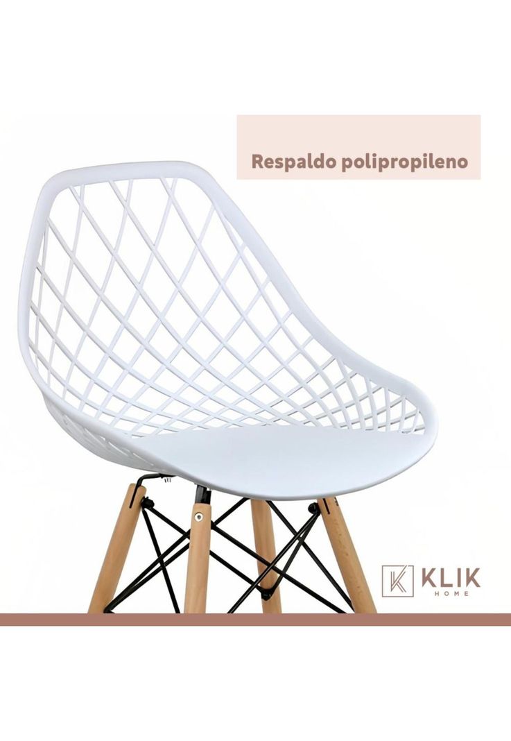 Silla Eames Enrejado Mesh - Blanca-4