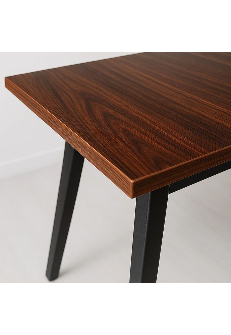 Mesa extensible 120 a 160 cm, ancho 80cm Madera Oscura Walnut-5
