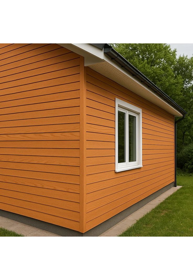 Pack de 5 Revestimientos Siding Plano WPC exterior Color Madera-1