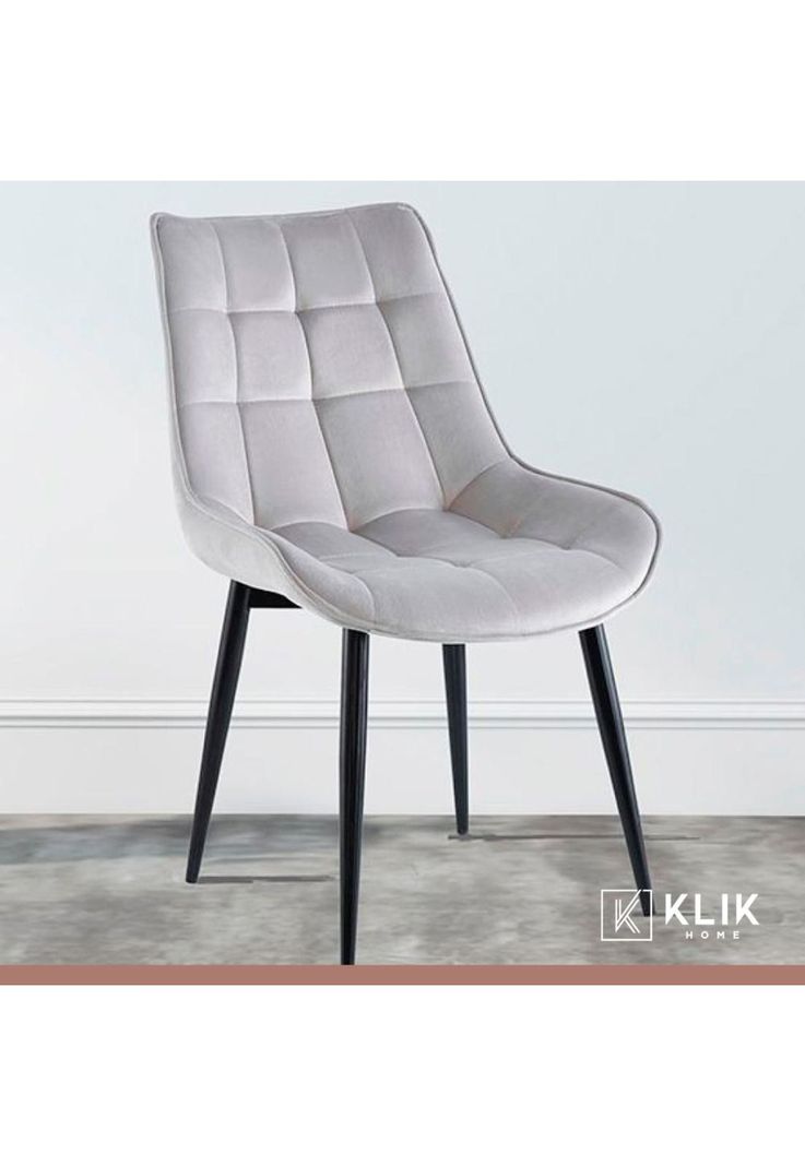 Comedor Mesa redonda de vidrio Cross 120cm + 5 Silla Macron Terciopelo - Gris-1