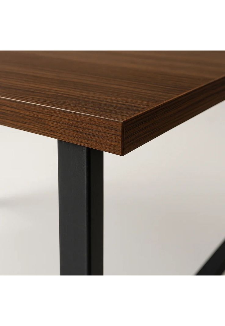 Mesa de Comedor Estilo Industrial 160x90 - Madera Oscura Walnut-5