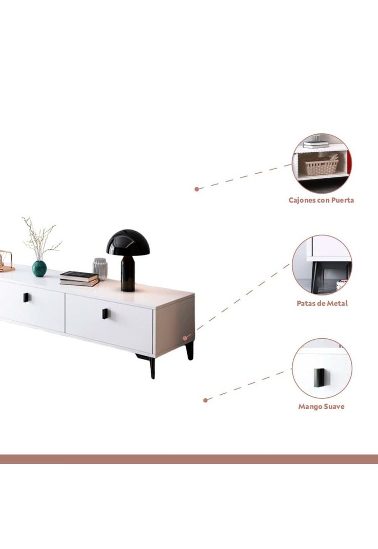 Rack de TV o Buffet con Cajones Alpine-2