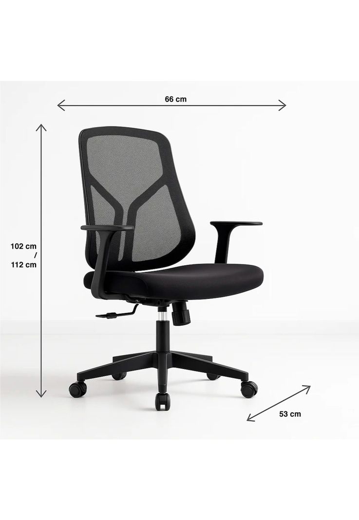 Silla de Oficina Ergonómica Nova Mesh - Negra-3