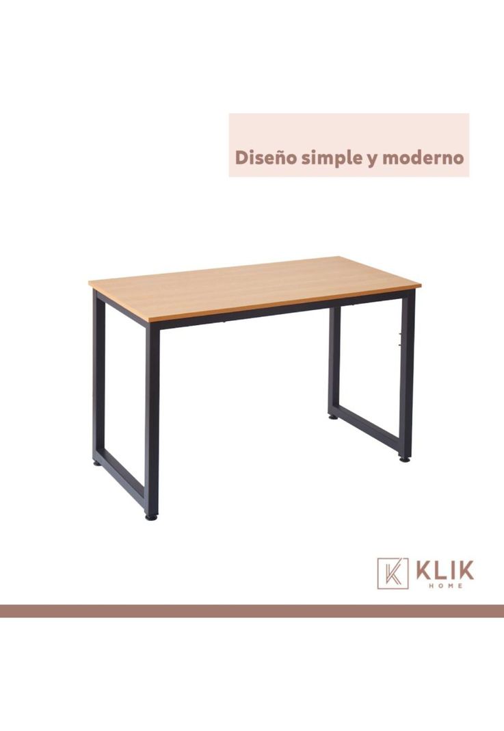 Escritorio Industrial Home Office - Madera Clara-4